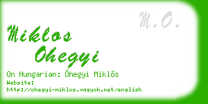 miklos ohegyi business card